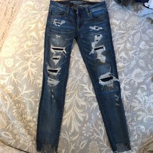 ripped American Eagle jeans